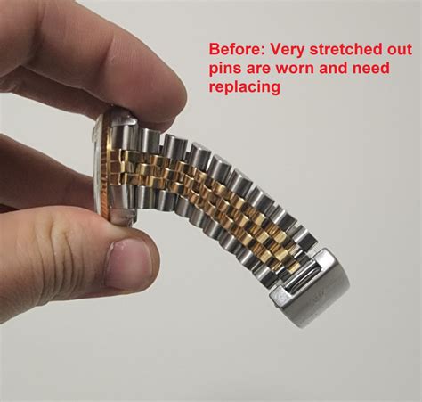 rolex bracelet stretch repair